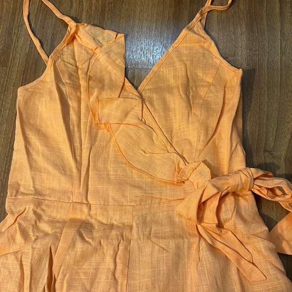 NWOT Pink Lily orange romper - Picture 2 of 8